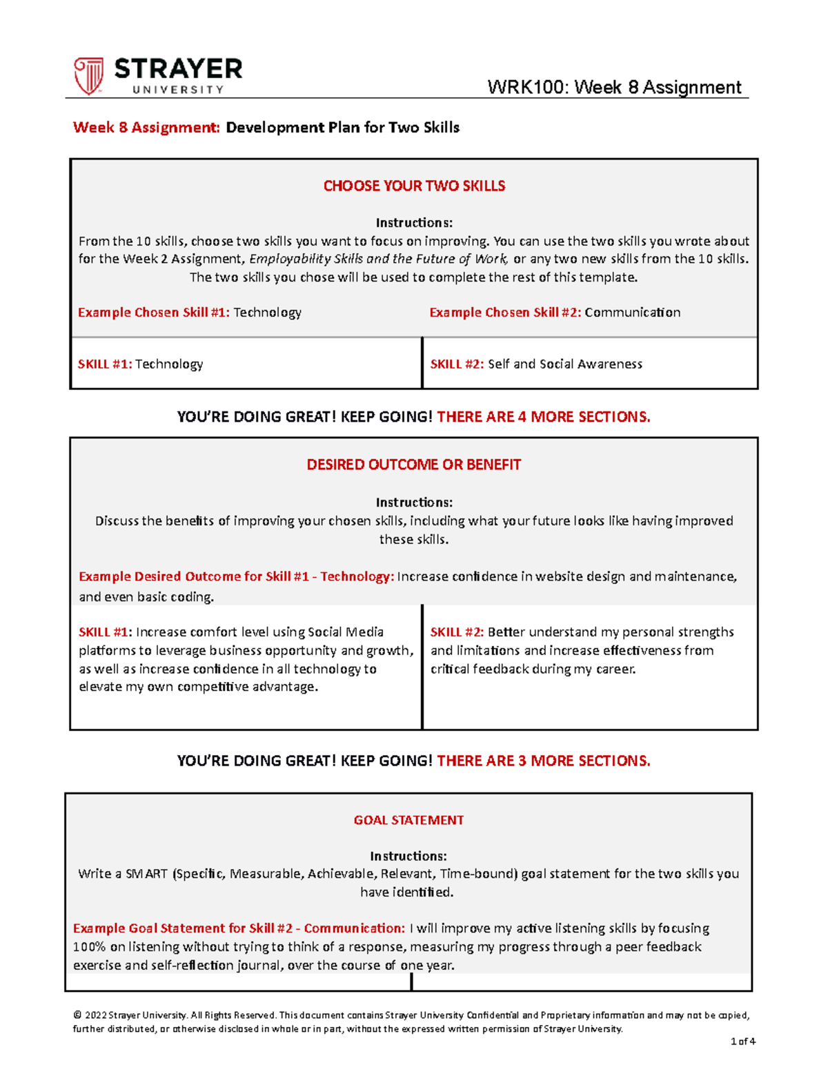Charleesa Bankes WRK100 Week8 Development Plan - Week 8 Assignment ...