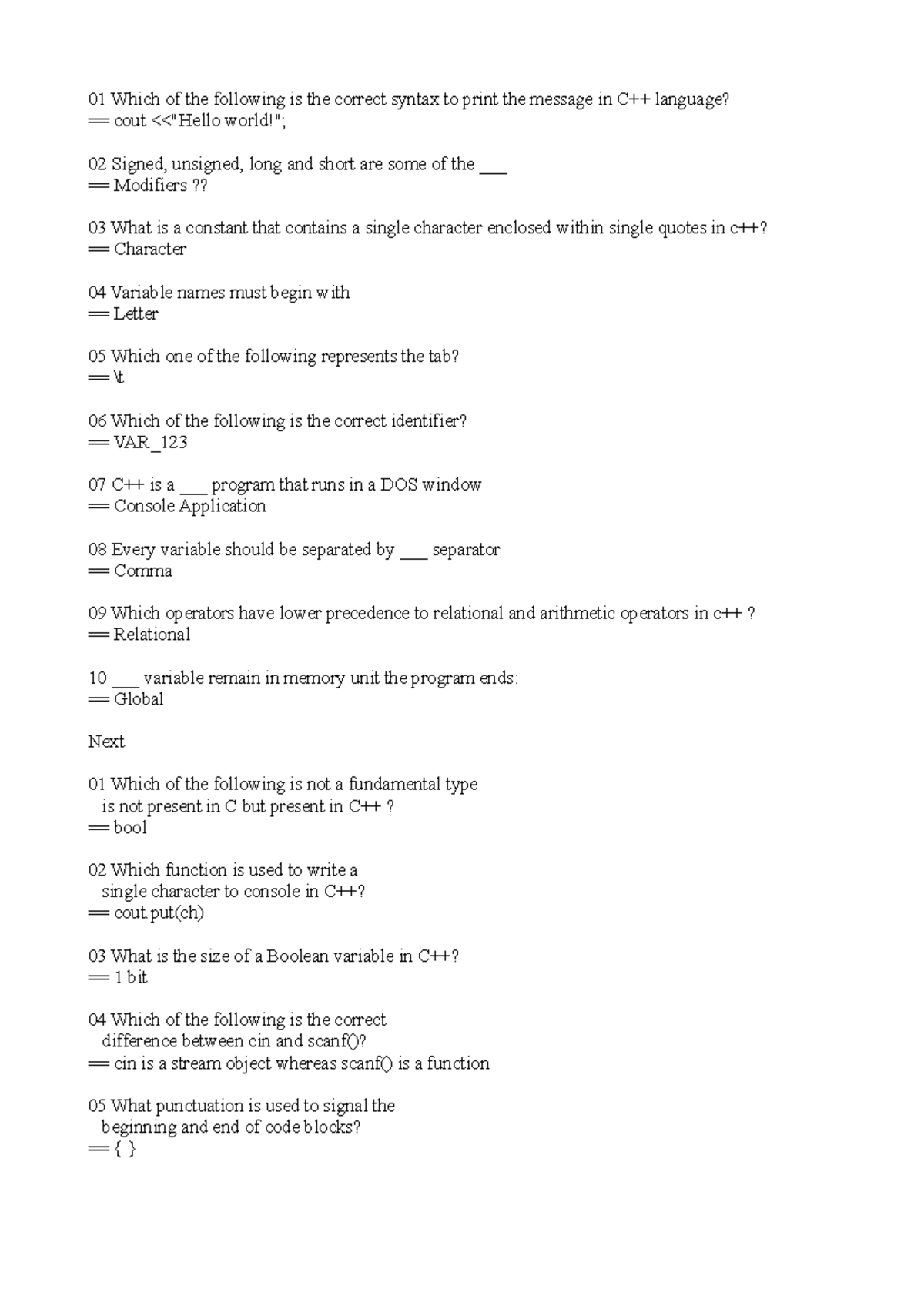 Reviewer CompProg Lab - 01 Which of the following is the correct syntax ...