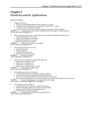 Chapter 7 Testbank - Chapter 7 Consumers, Producers, And The Efficiency ...