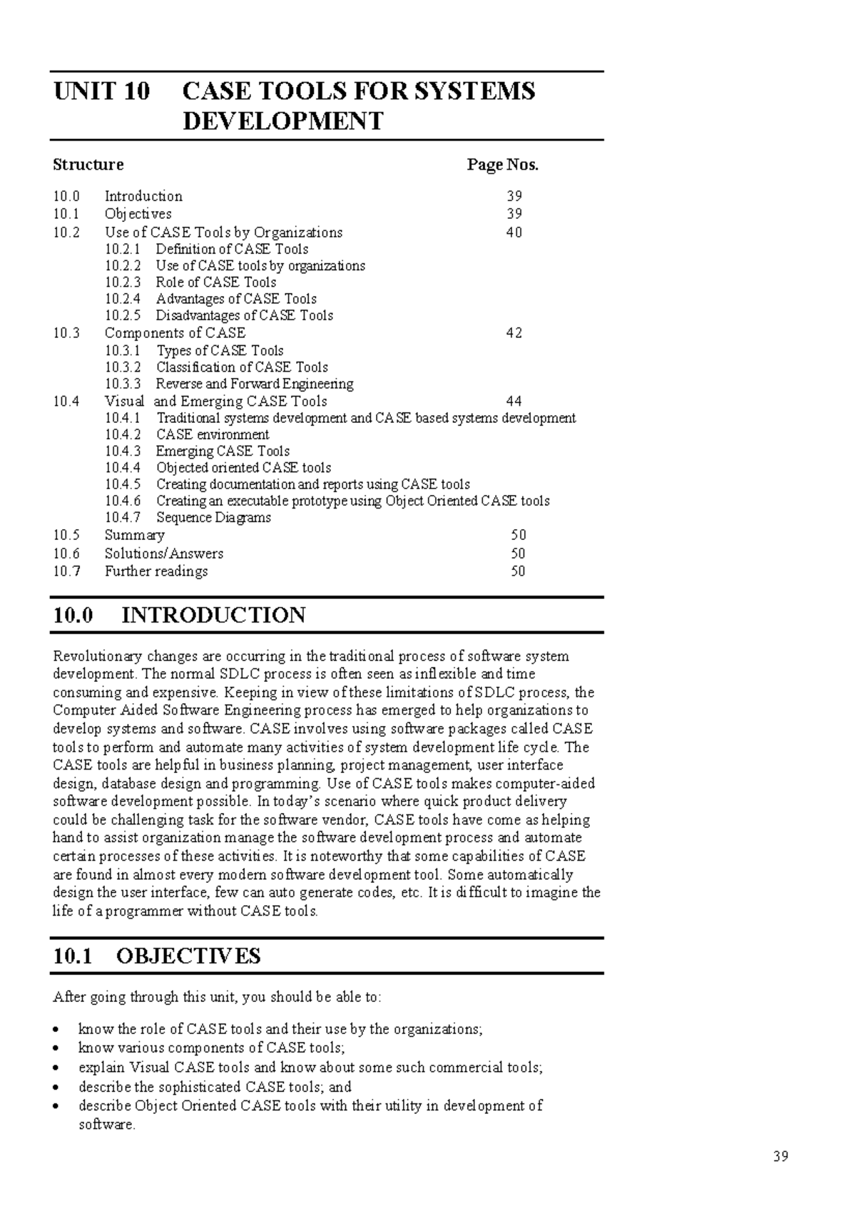6 CASE Environment1 read CASE Tools for Systems UNIT 10 CASE TOOLS FOR SYSTEMS