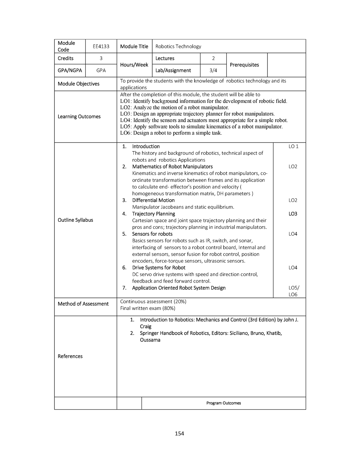 Pre-req 3 - Advanced Automation engineering - 154 Module Code EE4133 ...