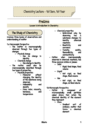 ACS Gen Chem Study Guide - Chemistry For Engineers Lec - Studocu