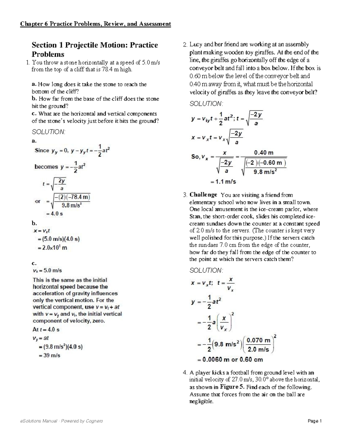 Chapter 6 practice problems review and assessment 2 Section 1