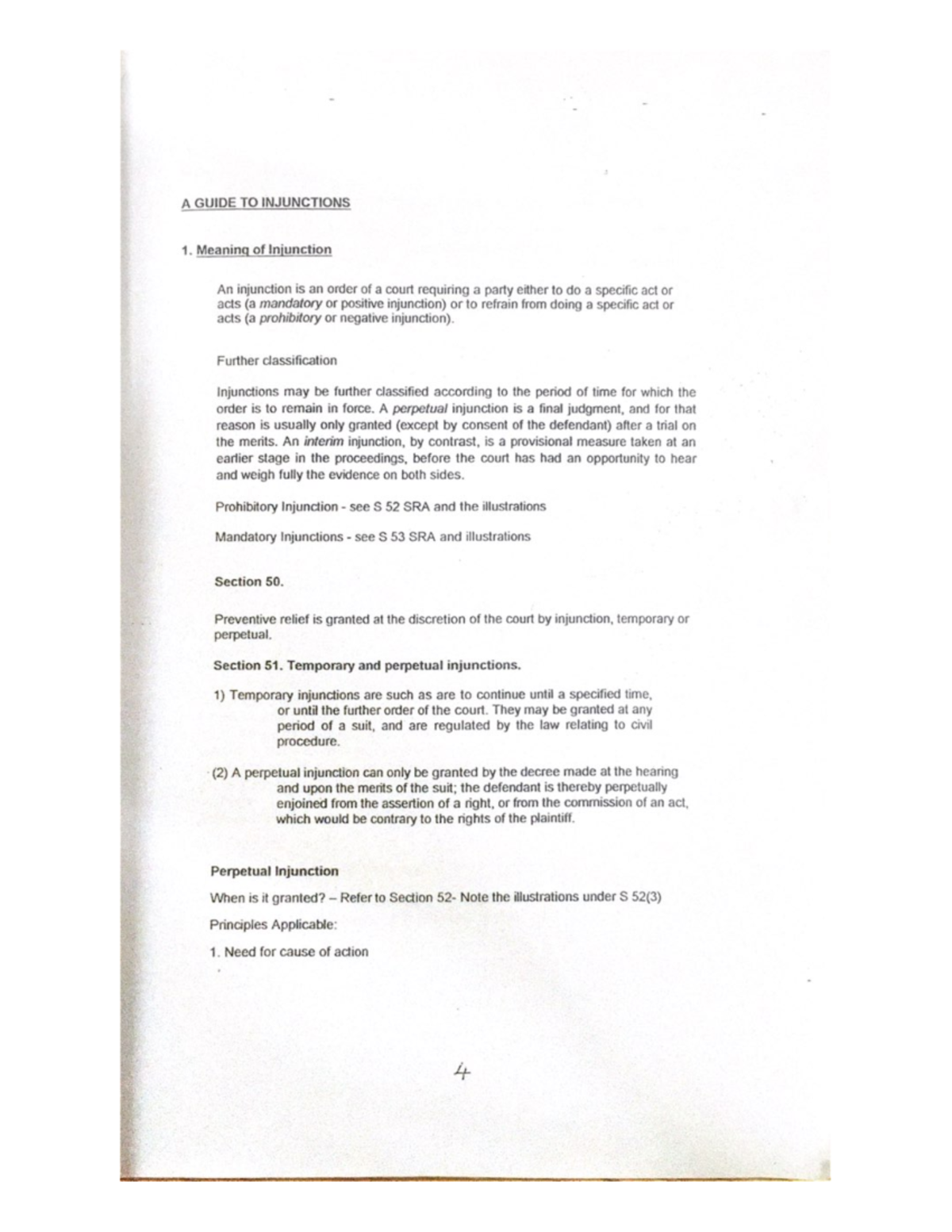 INJUNCTION CHAPTER 1 Civil Procedure 2 Studocu