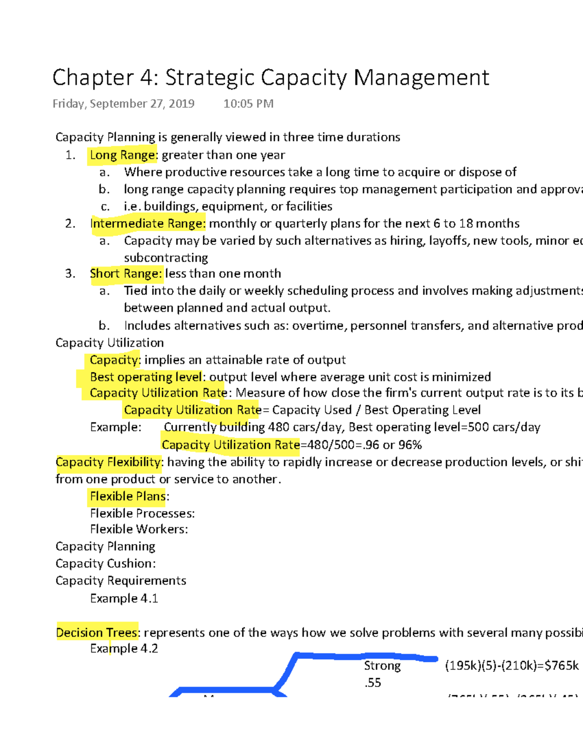 Chapter 4 Strategic Capacity Management Warning Tt Undefined