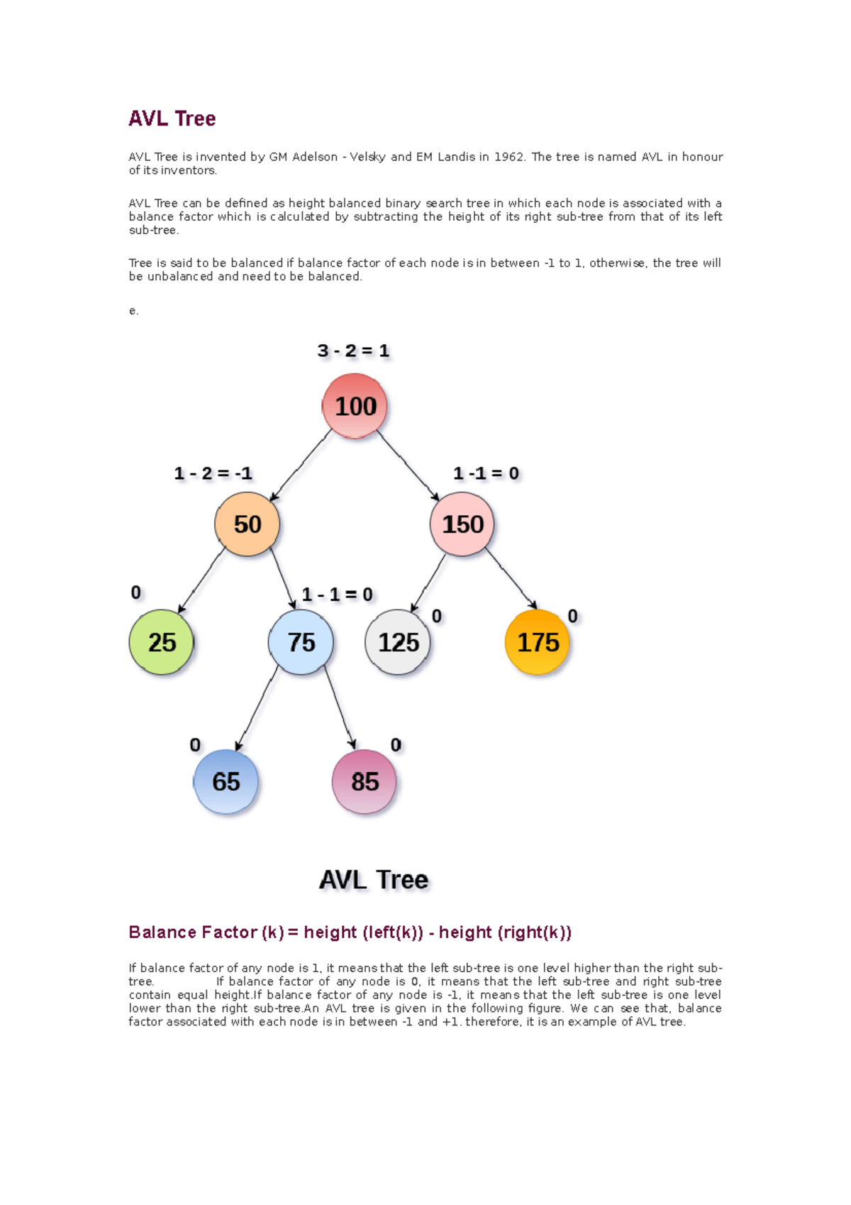 AVL Tree dc818eda632a225df8b721cc006b9f58 - AVL Tree AVL Tree is ...