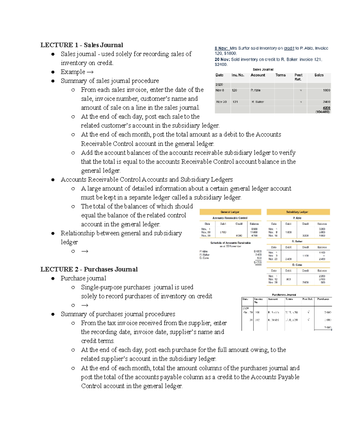 Week 11 - Lecture notes 11 - LECTURE 1 - Sales Journal Sales journal ...