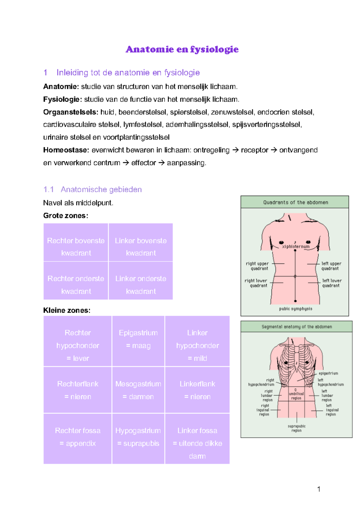 Anatomie En Fysiologie Pdf - Anatomie En Fysiologie 1 Inleiding Tot De ...