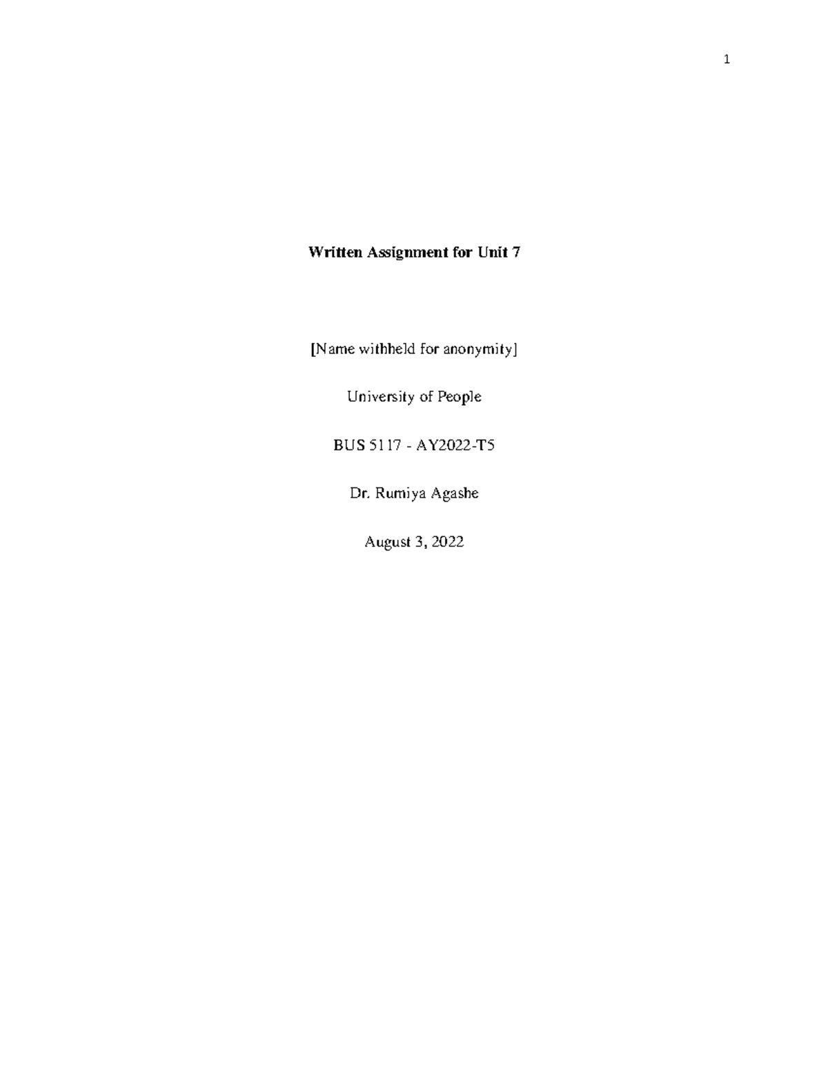 Written assignment Unit 7 - International Strategy-BMW Case - Written ...