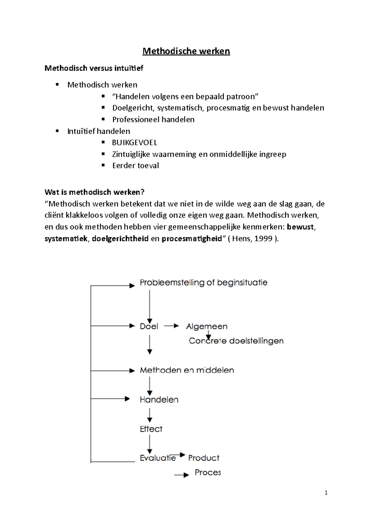 Methodische Werken Samenvatting - Methodische Werken Methodisch Versus ...