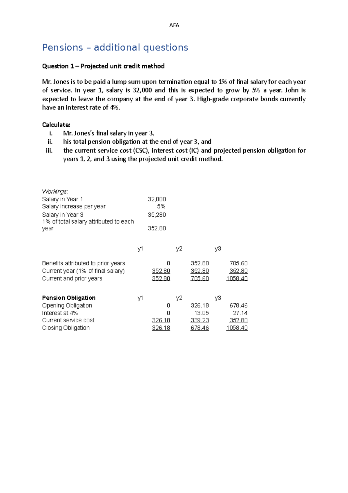 Questions Pensions + Answers - AFA Pensions – additional questions ...