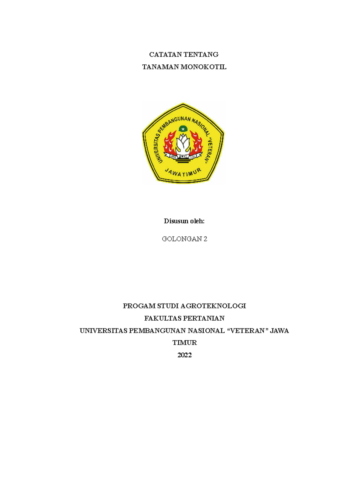 Tumbuhan Monokotil Jurnal