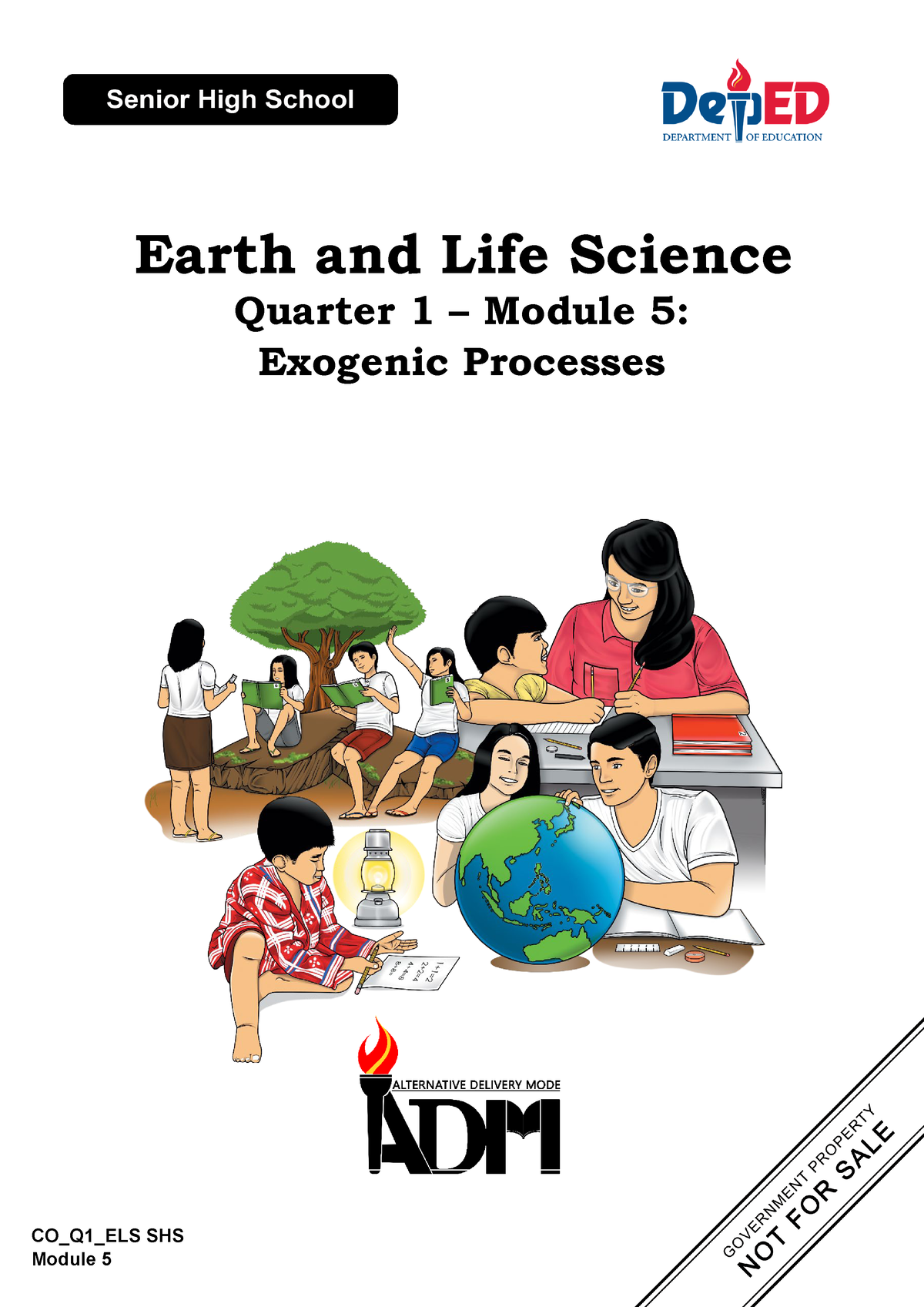 Els Q1 Module 5 Exogenic Processes Coq1els Shs Earth And Life Science Quarter 1 Module 5 7709