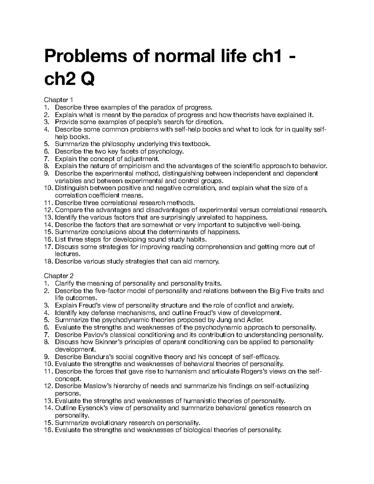 Problems Of Normal Life Ch1 Ch2 Q Problems Of Normal Life Ch1 Ch2 Q Chapter 1 Describe Problems Of Normal Life Ch1 Ch2 Q Problems Of Normal Life Ch1 Ch2 Q Chapter 1 Describe