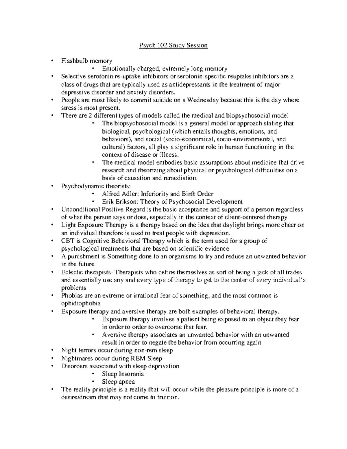 Psych 102 Study Session - Psych 102 Study Session ...