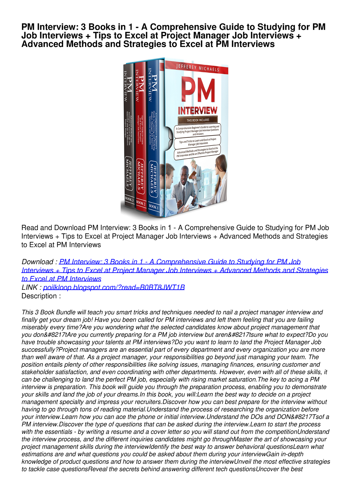 READ [PDF] PM Interview: 3 Books In 1 - A Comprehensive Guide To ...