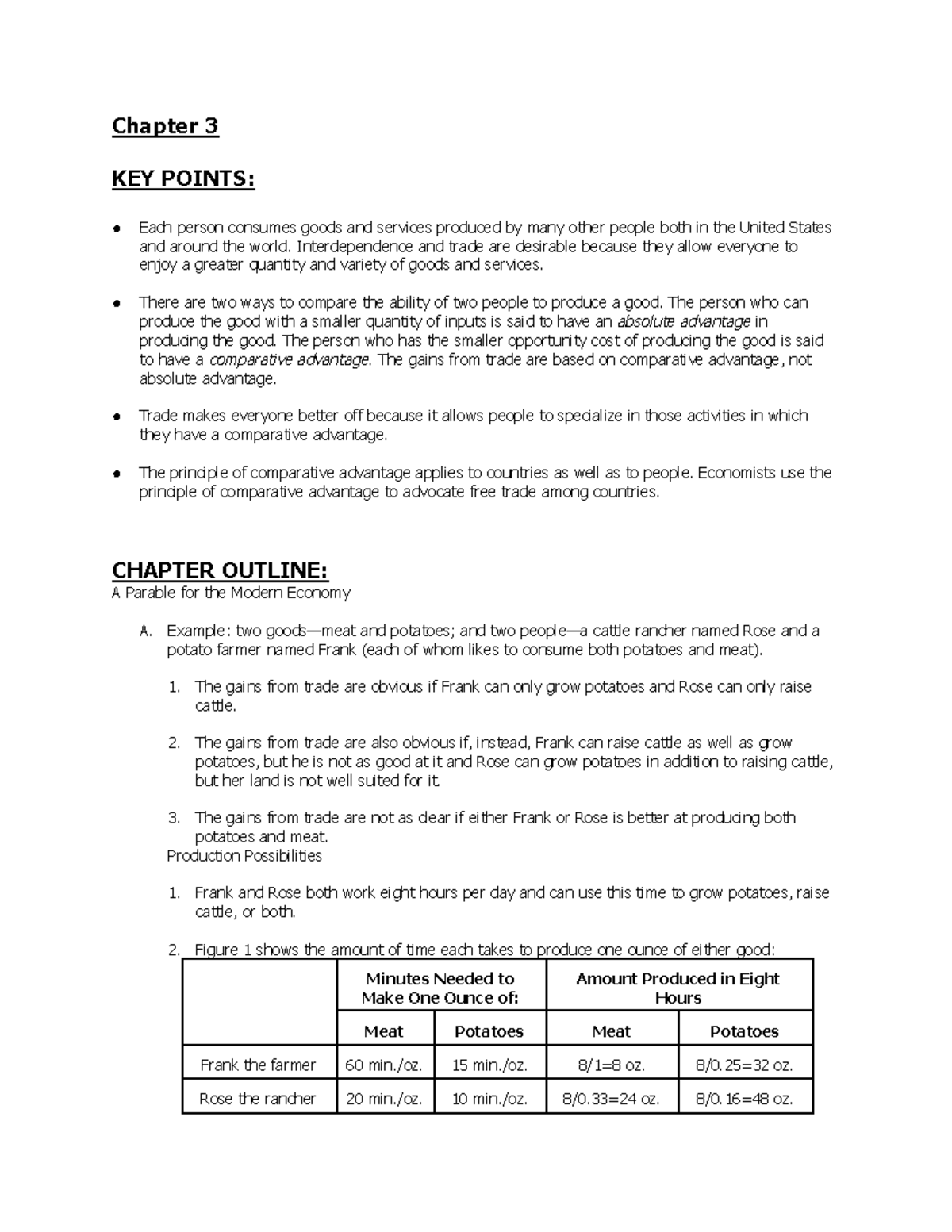 ECON 1101 - Macroeconomics Lecture Notes 3 - Chapter 3 KEY POINTS: Each ...