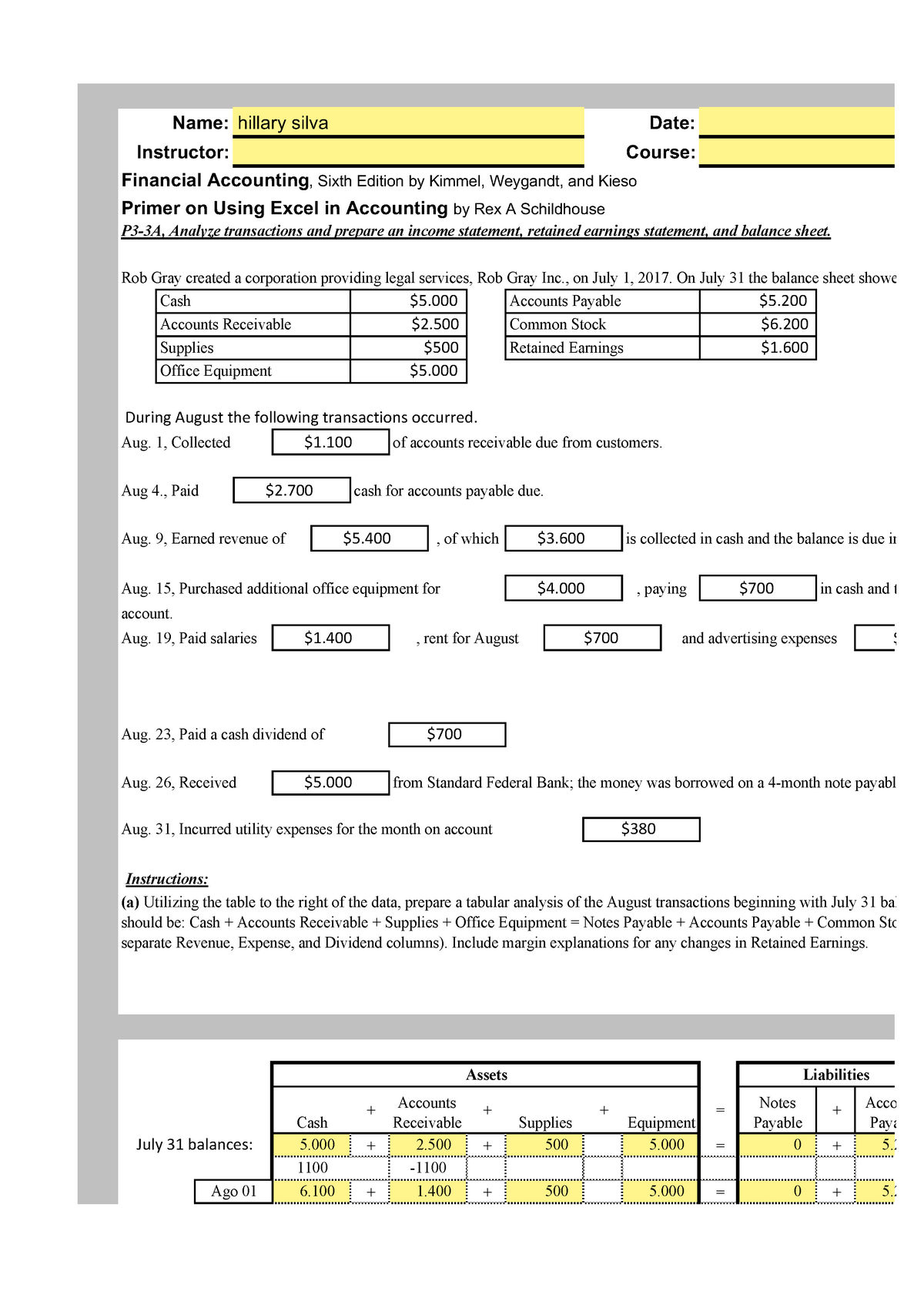 TEMA 3 GRAY - ejercicios de contabilidad de 1º de empresa internacional ...