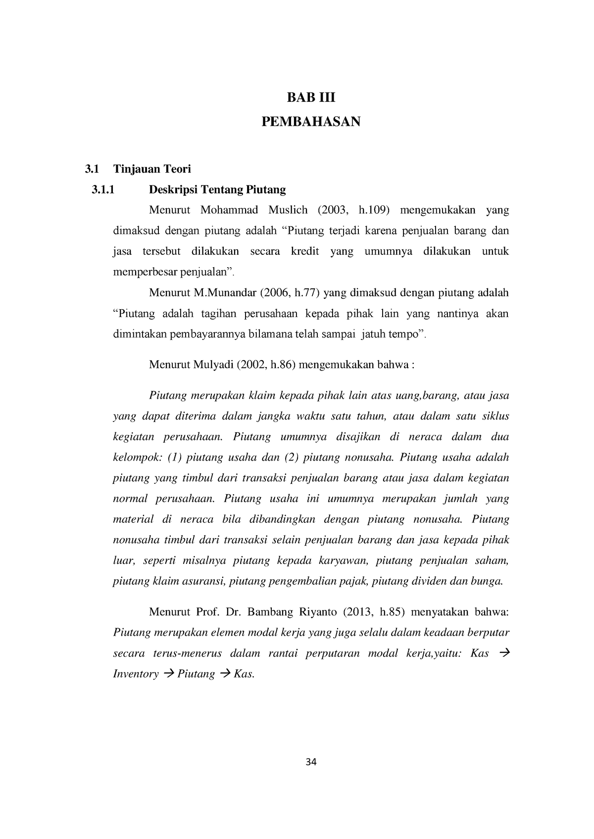 BAB III - SIAP DIGUNAKAN - BAB III PEMBAHASAN 3 Tinjauan Teori 3.1 ...