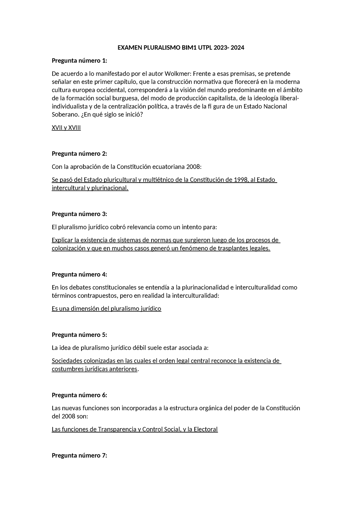 Examen Pluralismo BIM1 UTPL 2023 - EXAMEN PLURALISMO BIM1 UTPL 2023 ...