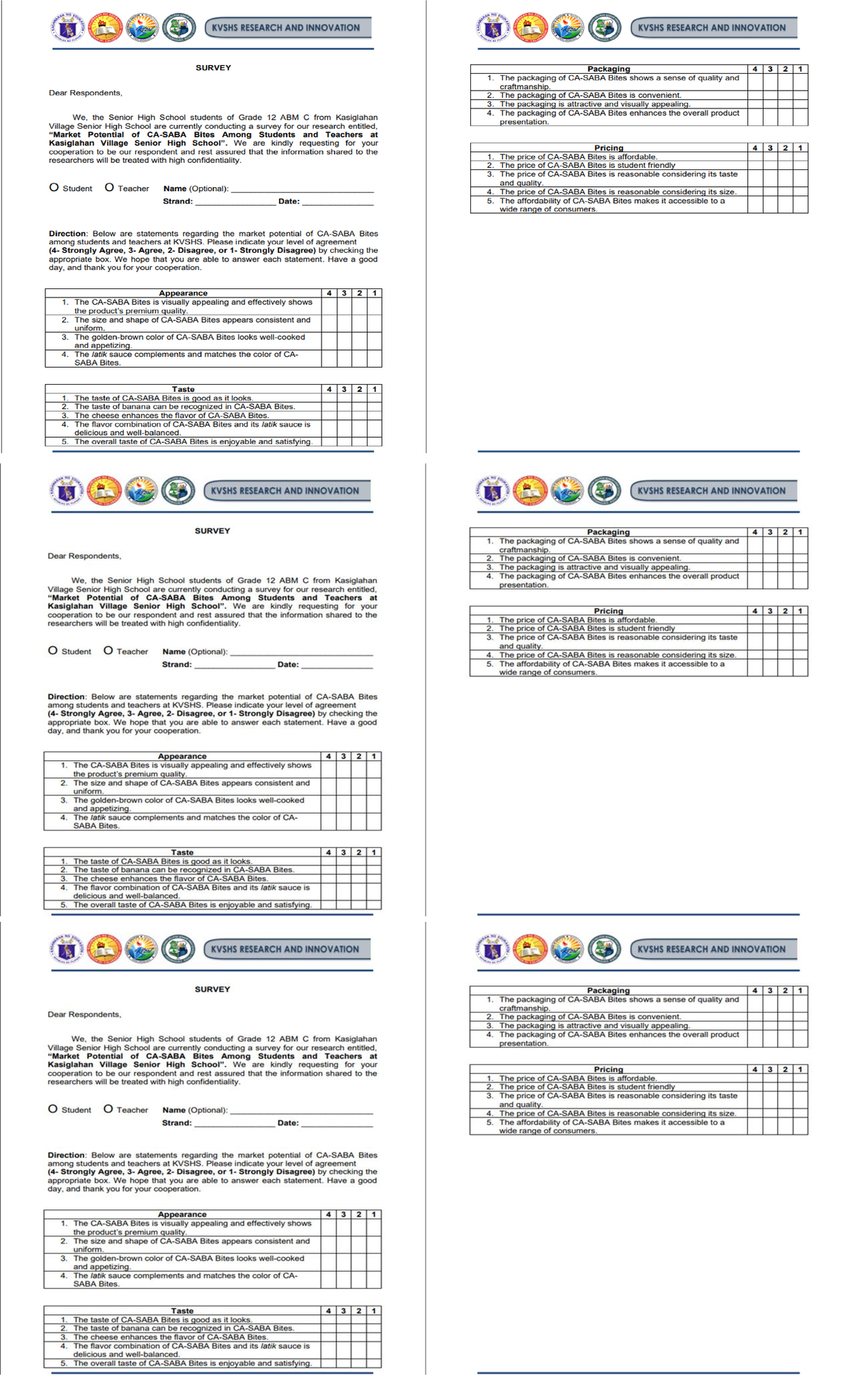 Printable Questionnaires 3Is - Cost accounting - Studocu