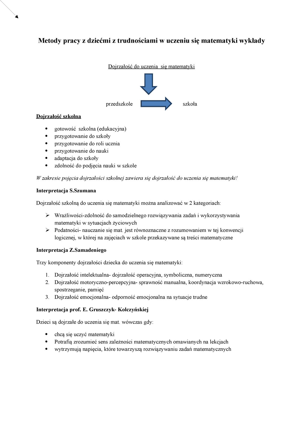 Wykłady Trudności W Uczeniu Się Matematyki 11 Tum 11 S