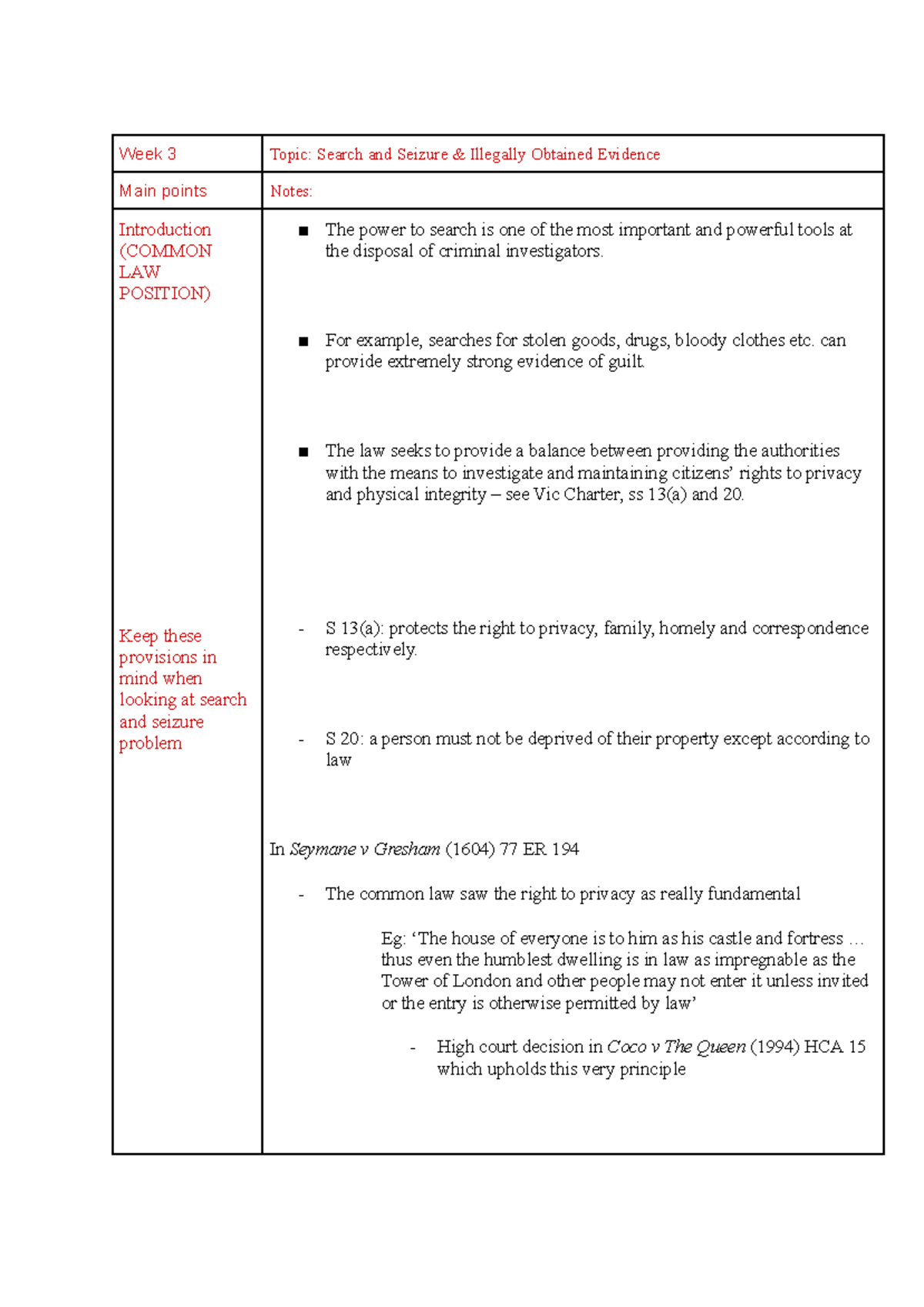 Week 3 evidence and crime - Google Docs - Week 3 Topic: Search and ...