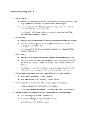 Financial Accounting Notes Part 2 - GAAP and IFRS: Financial accounting ...