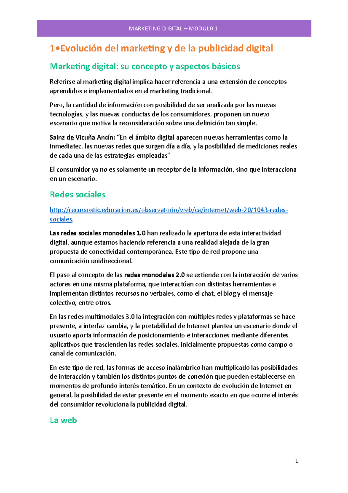 Marketing Digital Modulo 1 - 1•Evolución del marketing y de la ...