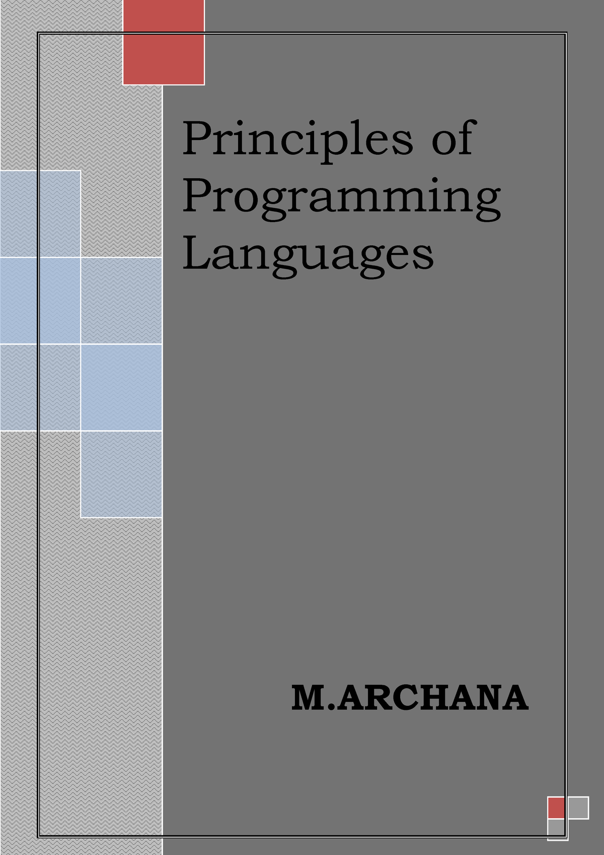 PPL - Principles Of Programming Languages M CONTENTS UNIT 1 ...