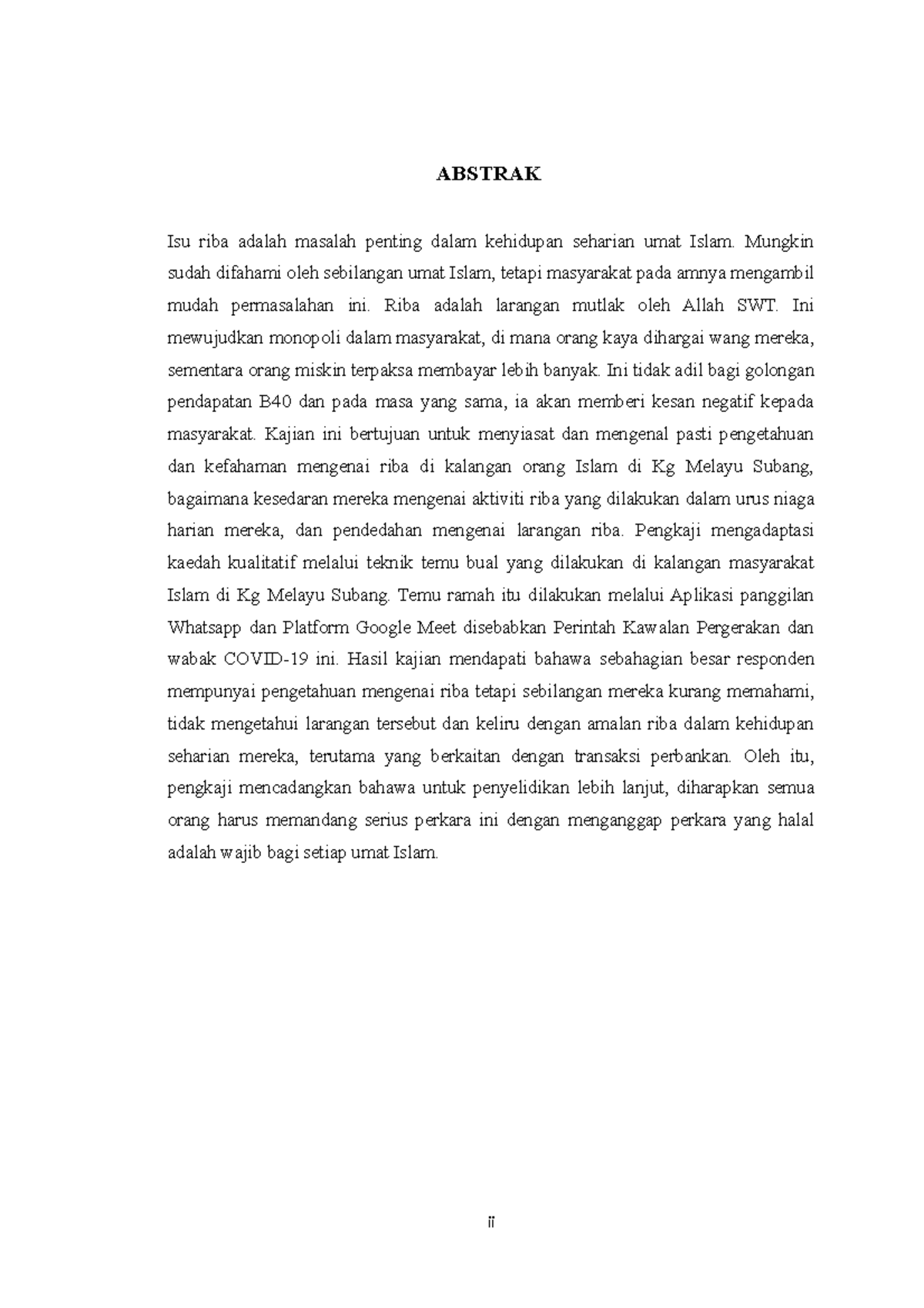 Understanding Riba Among Muslims - ABSTRAK Isu riba adalah masalah ...