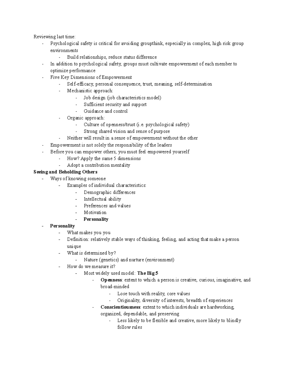 Org notes 11 - MGMT102101 - Studocu