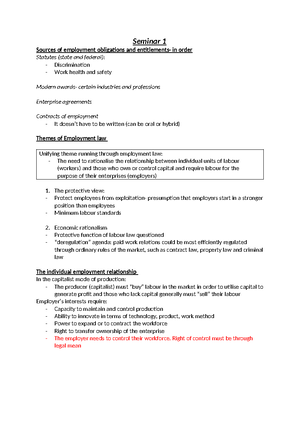 Industrial and labour law Subject Outline - SUBJECT OUTLINE 79013 ...