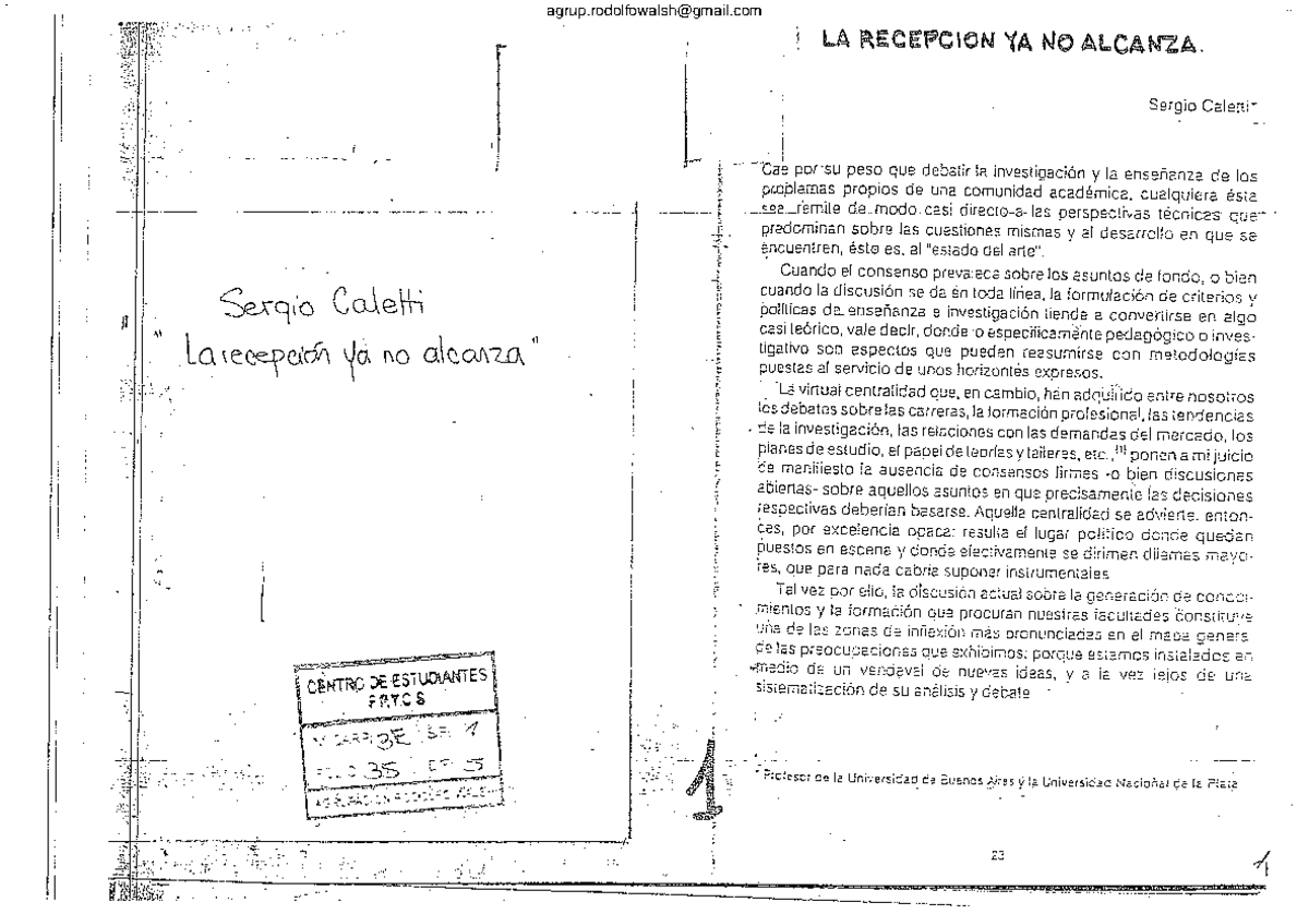 Caletti - Teorías de la Comunicación - 1° C - Studocu