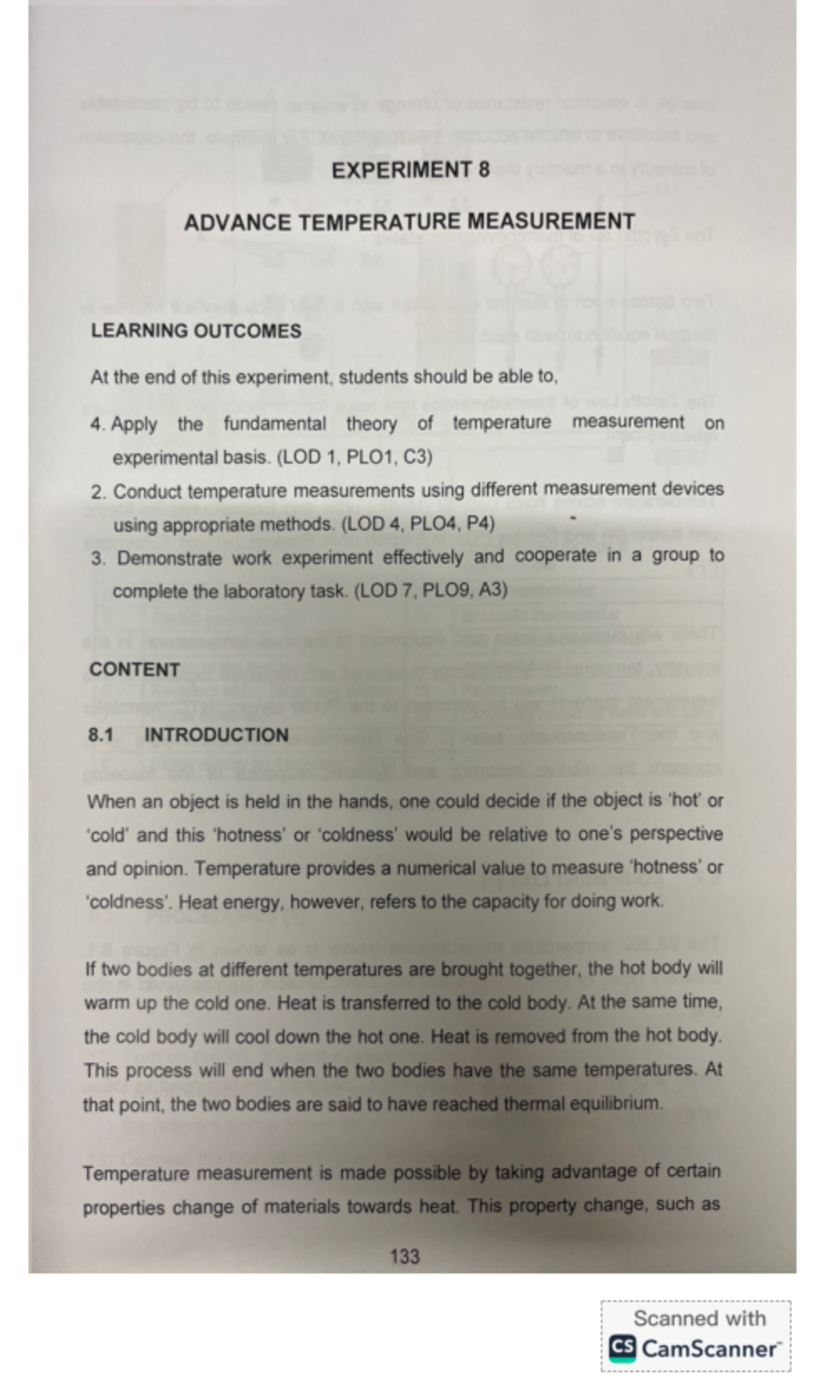 LAB Advance Temprature Measurement - EXPERIMENT 8 ADVANCE TEMPERATURE ...