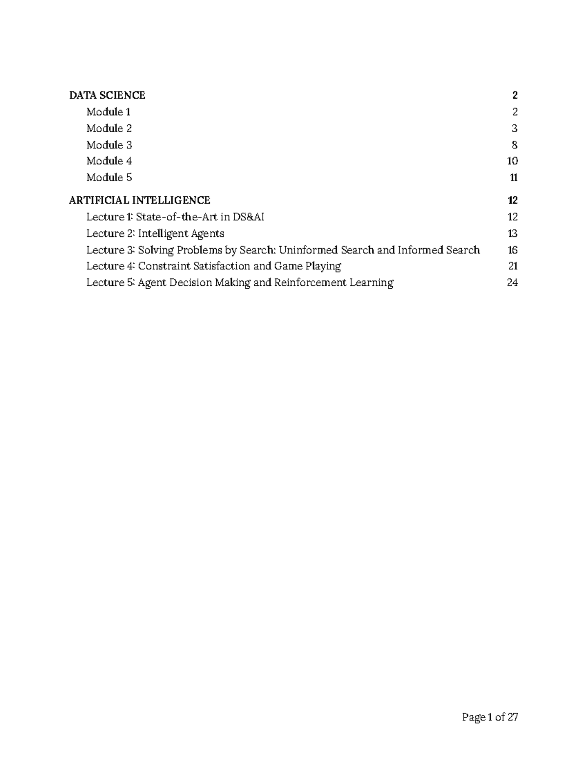 CV0003 Notes - Lecture. - DATA SCIENCE Module Module Module Module ...