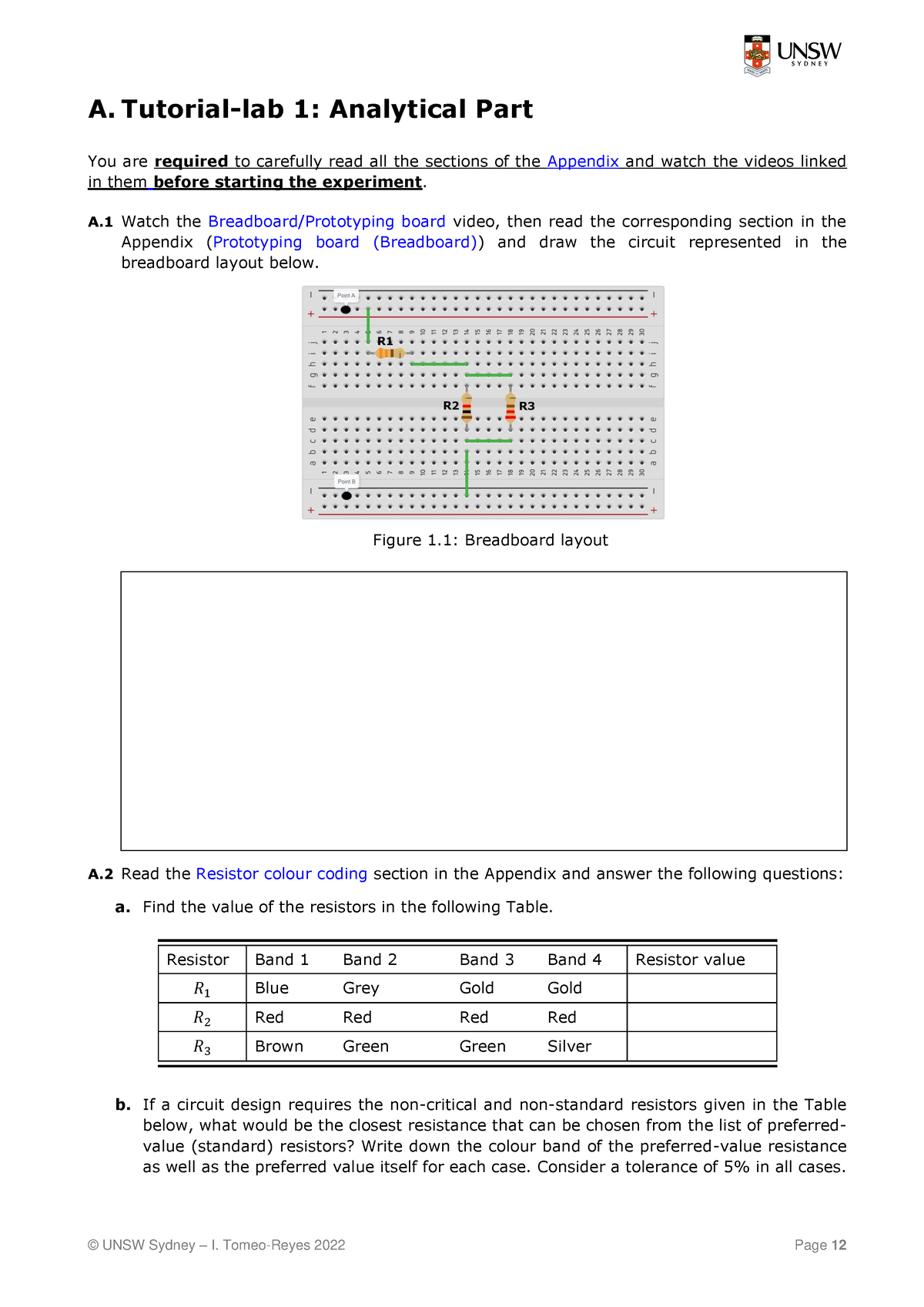 ELEC1111 Print - Lab Manual Required Pages For Elec 1111 - A. Tutorial ...