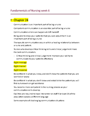 Fundamentals Of Nursing Week 2 - Levels of Critical Thinking Basic ...
