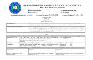 Math 7 - asdd - Performance Task Grade 7 Quarter 1 School Year 2022 ...