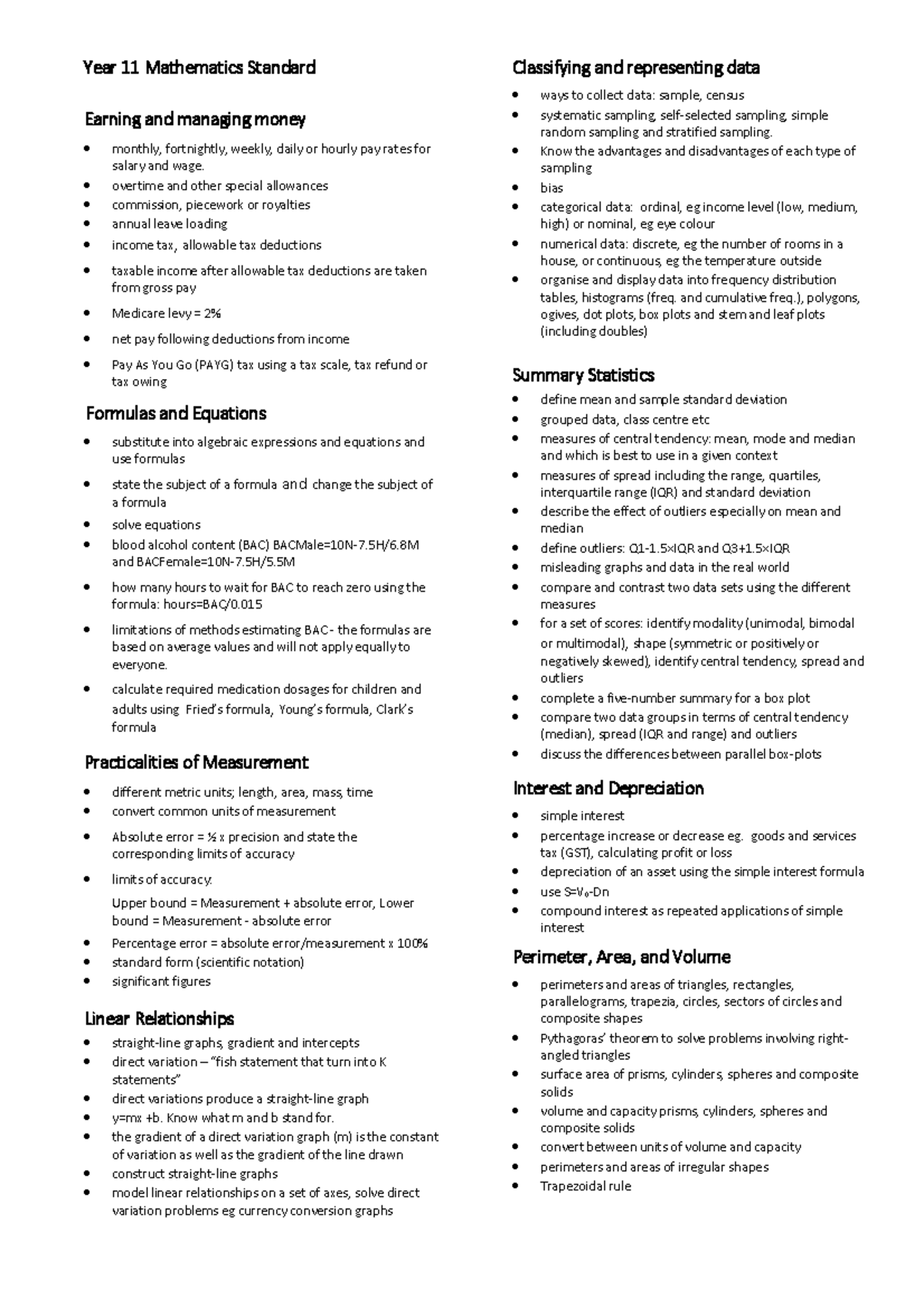 He - jdskbfw - Year 11 Mathematics Standard E arning and managing money ...