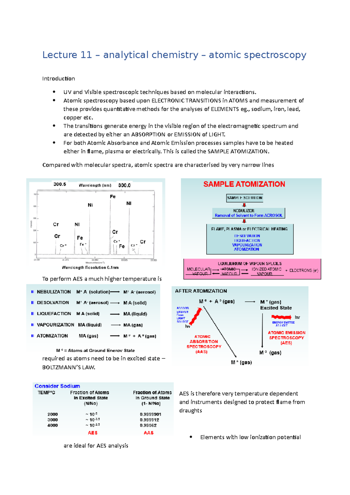 Lecture 11 Atomic Spectroscopy - Lecture 11 – Analytical Chemistry ...