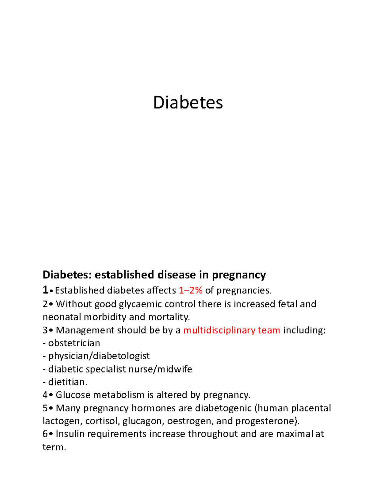 Diabetes - Médecine - Diabetes Diabetes: established disease in ... - In Established Diabetes