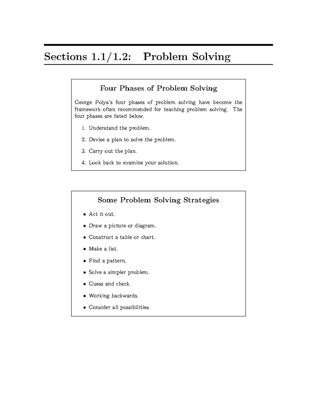 Problem Solving Four Phases Of Problem Solving George Polyas Four Phases Of Problem Solving