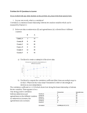 Problem Set #10 - Professor Ditta - Problem Set #10 Questions To Answer ...