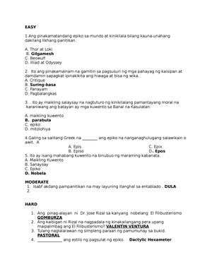 3RD- Qrter-Unang Mahabang Pagsusulit - UNANG MAHABANG PAGSUSULIT SA ...