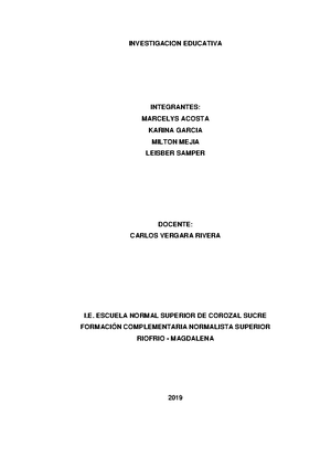 PLAN DE Clases Preescolar 1 - INSTITUCI”N EDUCATIVA ESCUELA NORMAL ...