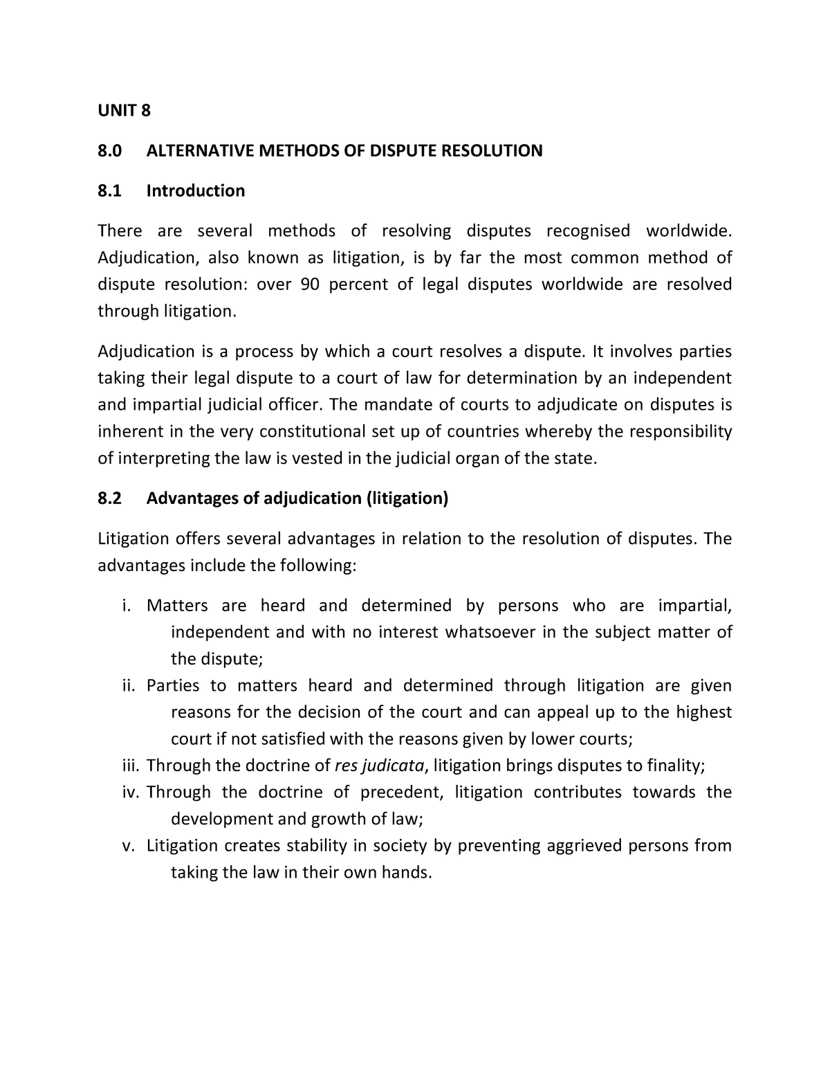 literature review on alternative dispute resolution