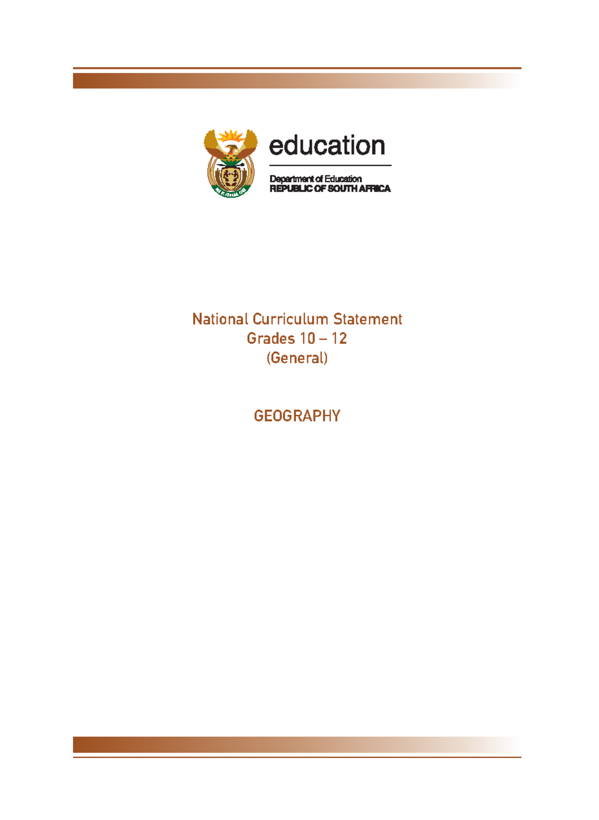 Geography - rhgjmnhbgdb - National Curriculum Statement Grades 10 – 12 ...