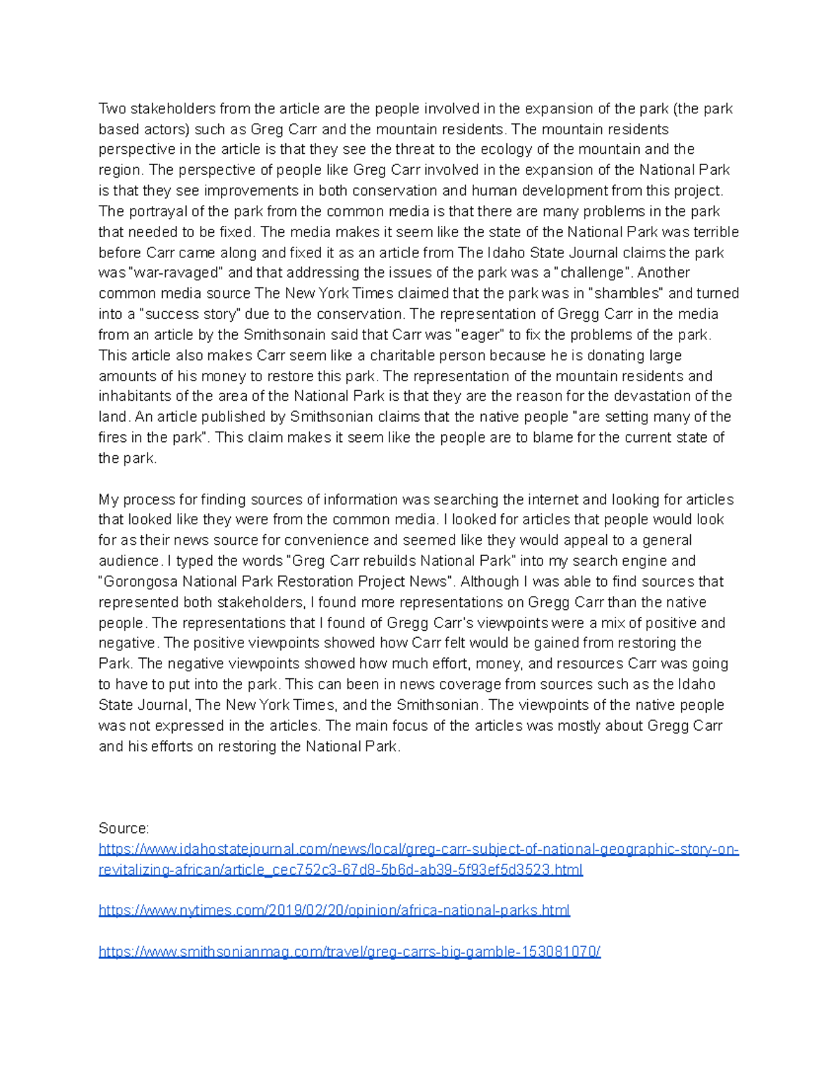 Week 6 Discussion Board Questions Two stakeholders from the article are the people involvedin