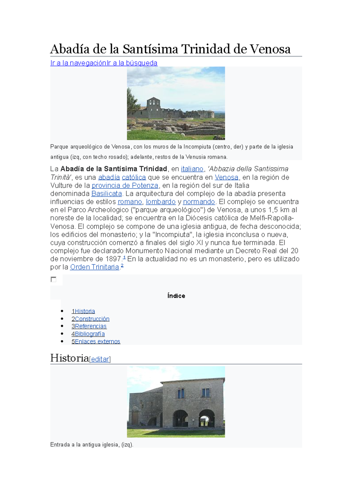 Abadía de la Santísima Trinidad de VenosaSenati semestre 1 Abadía de